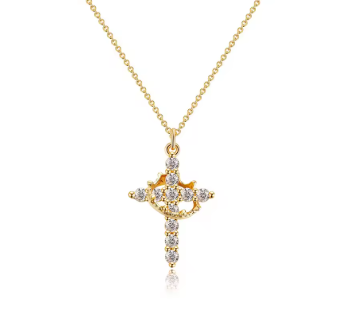Cross & Crown Necklace